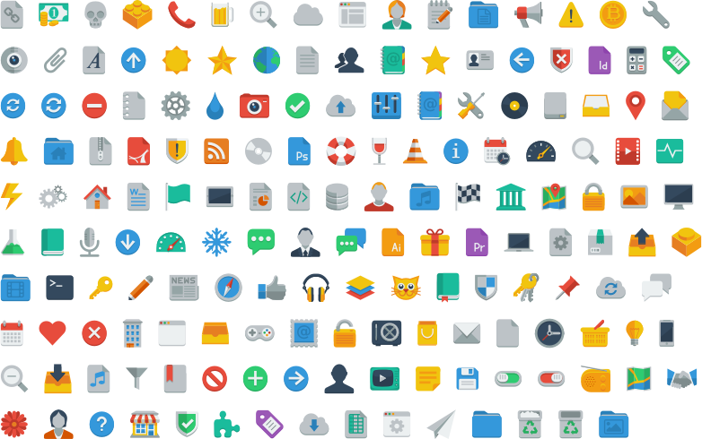 Huge Flat Icons Set