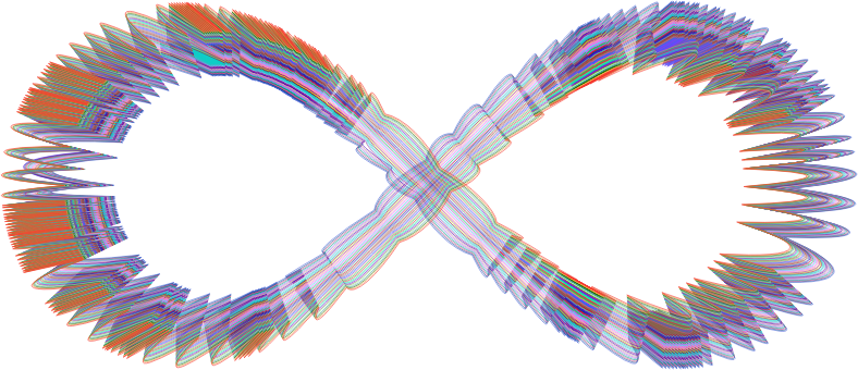 Abstract Prismatic Infinity Symbol