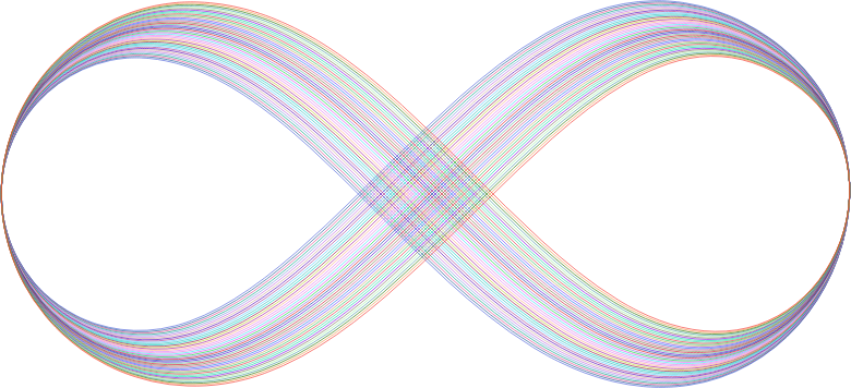 Abstract Prismatic Infinity Symbol V