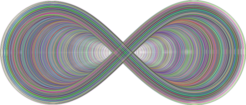 Abstract Prismatic Infinity Symbol VIII