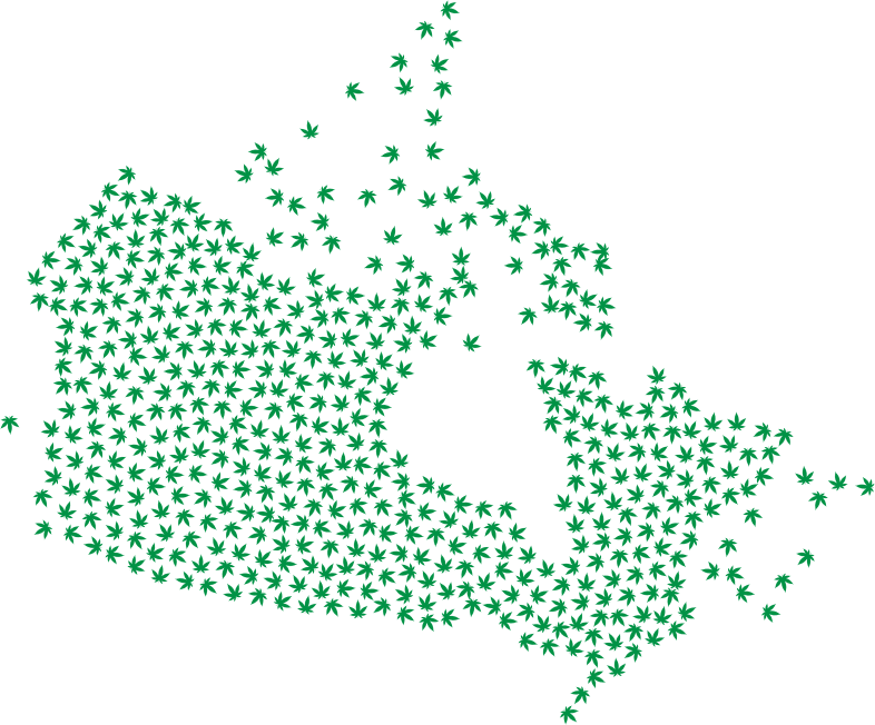 Marijuana Canada Map Green