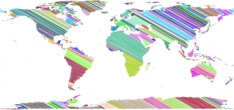 World Map Sketch Prismatic