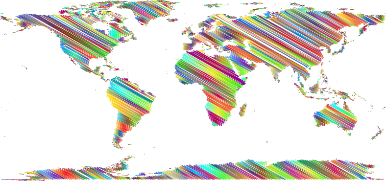 World Map Sketch Polyprismatic