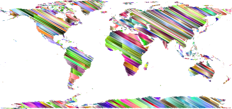 World Map Sketch Chromatic