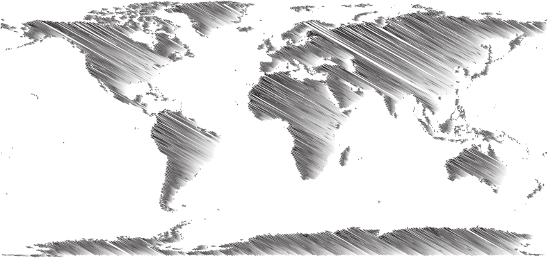 World Map Sketch Duochrome