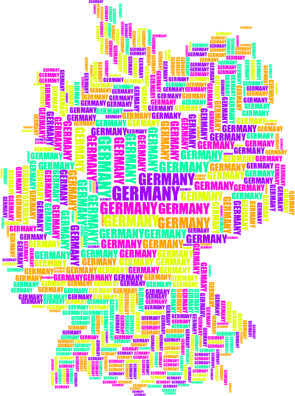 Germany Map Typography