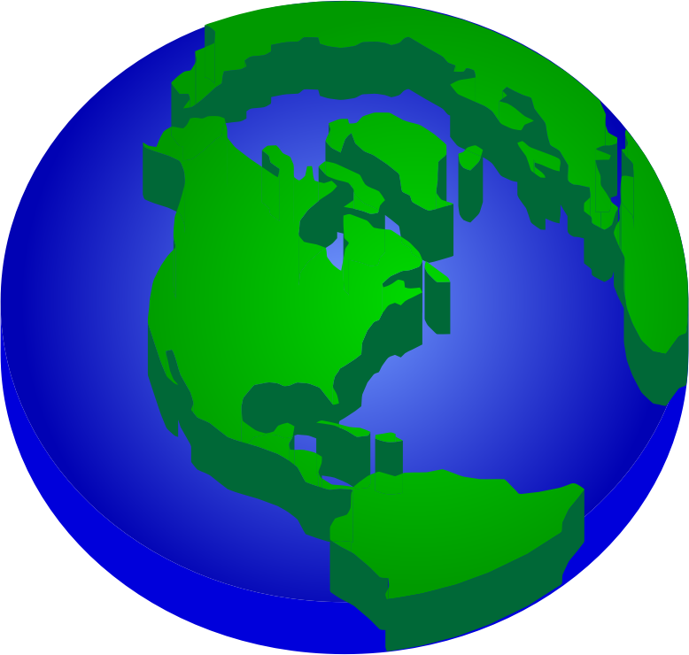 3D Elevated Earth Globe