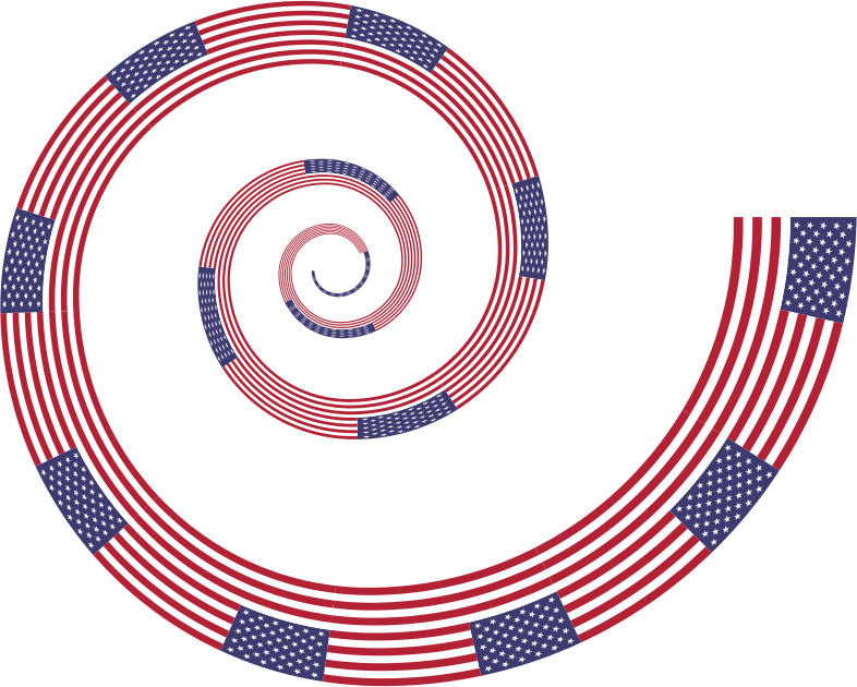 American Flag Spiral