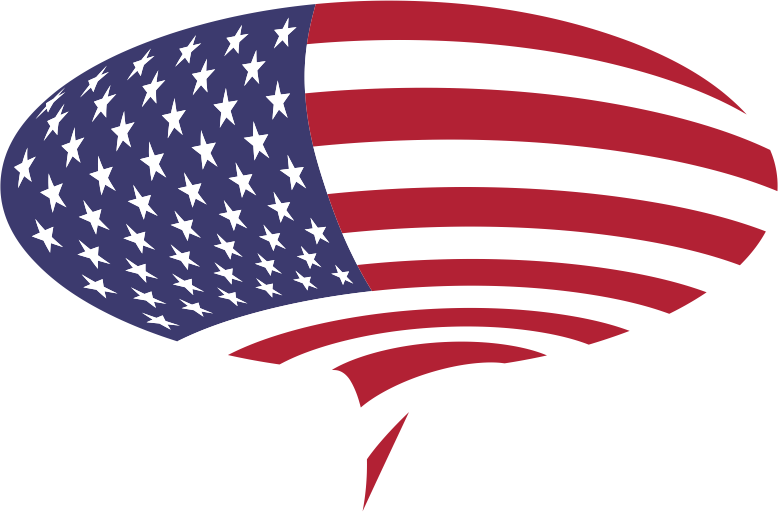 American Flag Speech Bubble