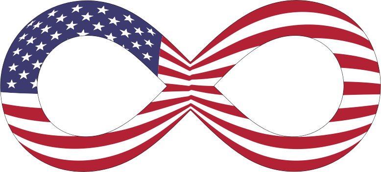 American Flag Infinity With Stroke