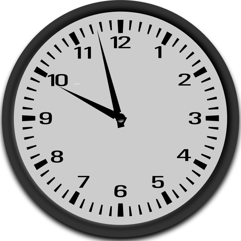 Two And One Half Minutes Before 10 O Clock 9 57 Openclipart