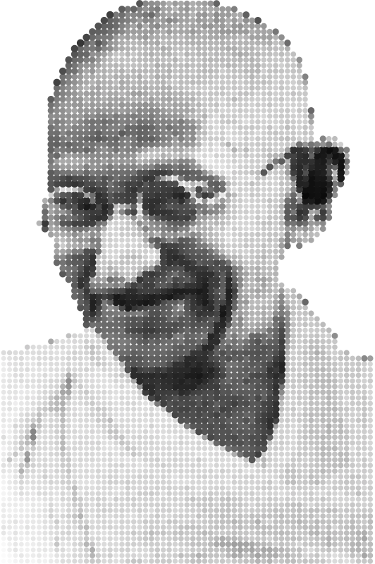 Gandhi Portrait Halftone