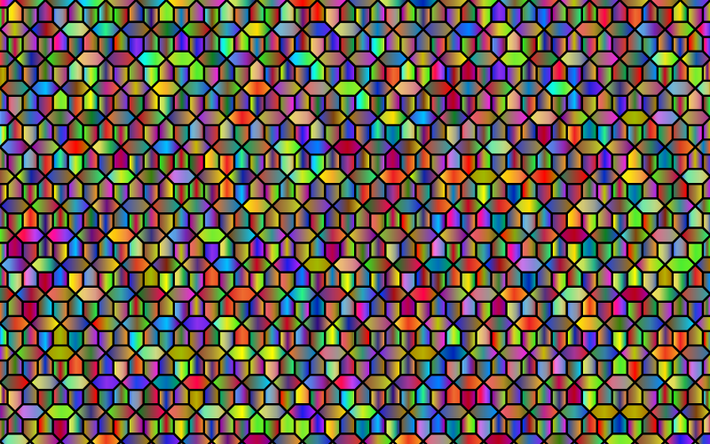 Abstract Polyprismatic Geometric Background Pattern 2 With Black