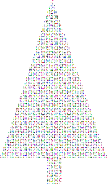 Christmas Tree Typography Prismatic