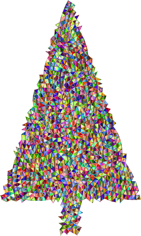 Abstract Christmas Tree Triangular Chromatic