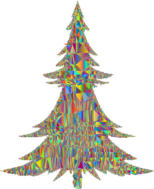 Abstract Christmas Tree Mesh Polyprismatic - Openclipart