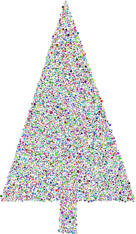 Abstract Christmas Tree Circles Prismatic