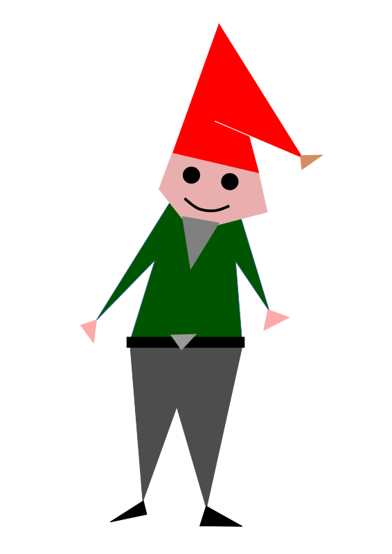 Triangular christmas elf