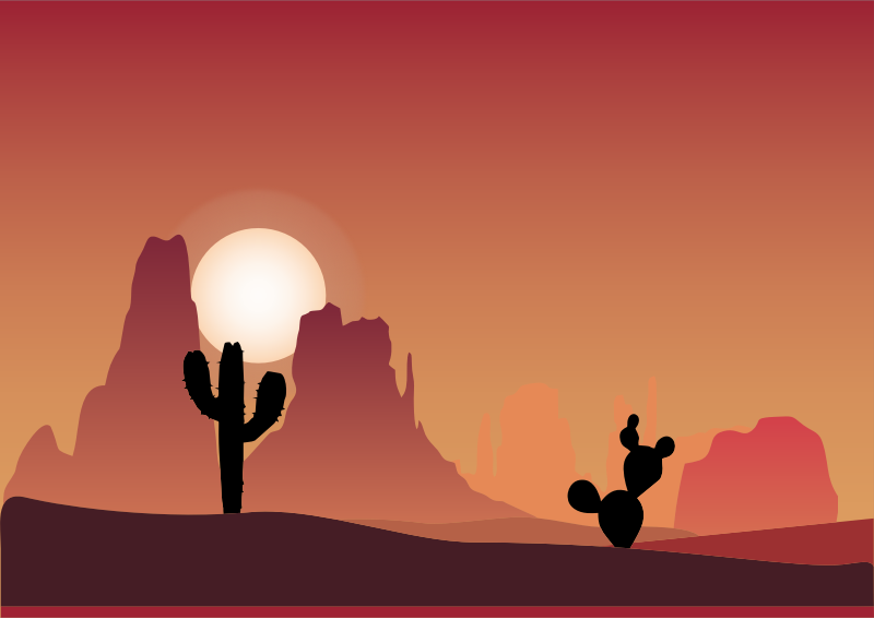 Desert Sunset Landscape