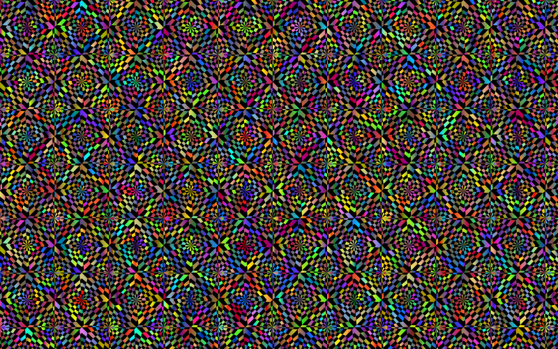 Abstract Distorted Checkerboard Pattern Polyprismatic