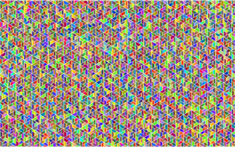 Hexagonal Triangular Geometric Polyprismatic Background