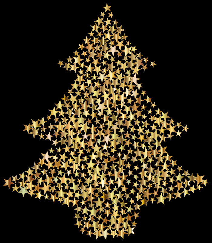 Christmas Tree Stars Gold