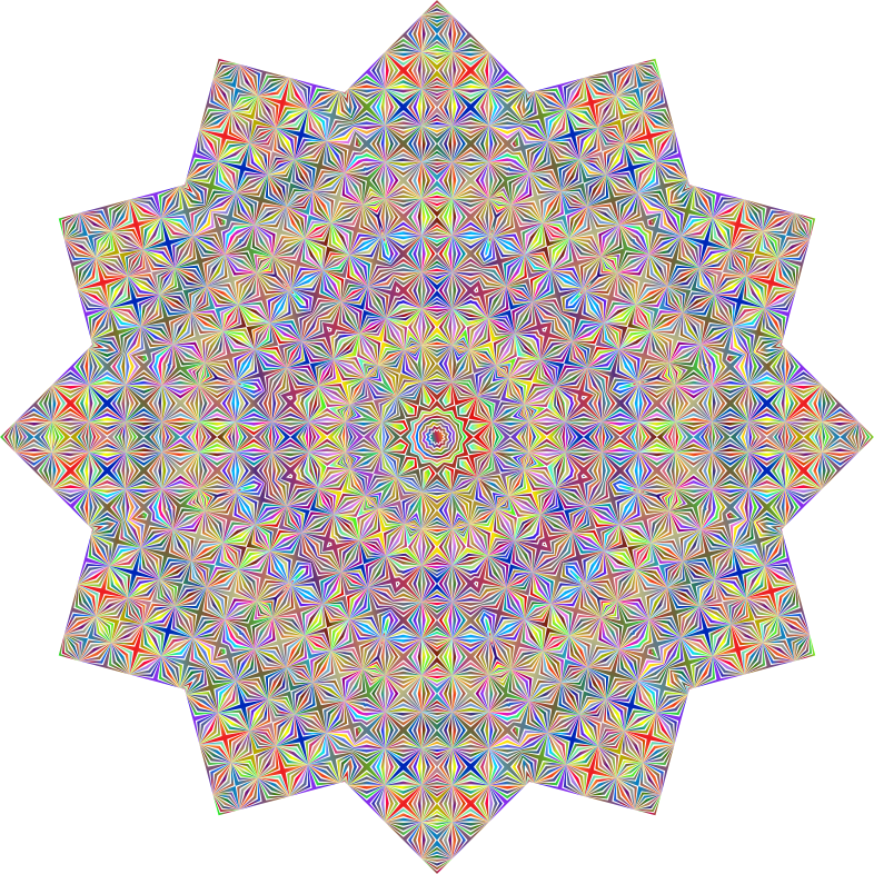 Polyprismatic Geometric Mandala No BG