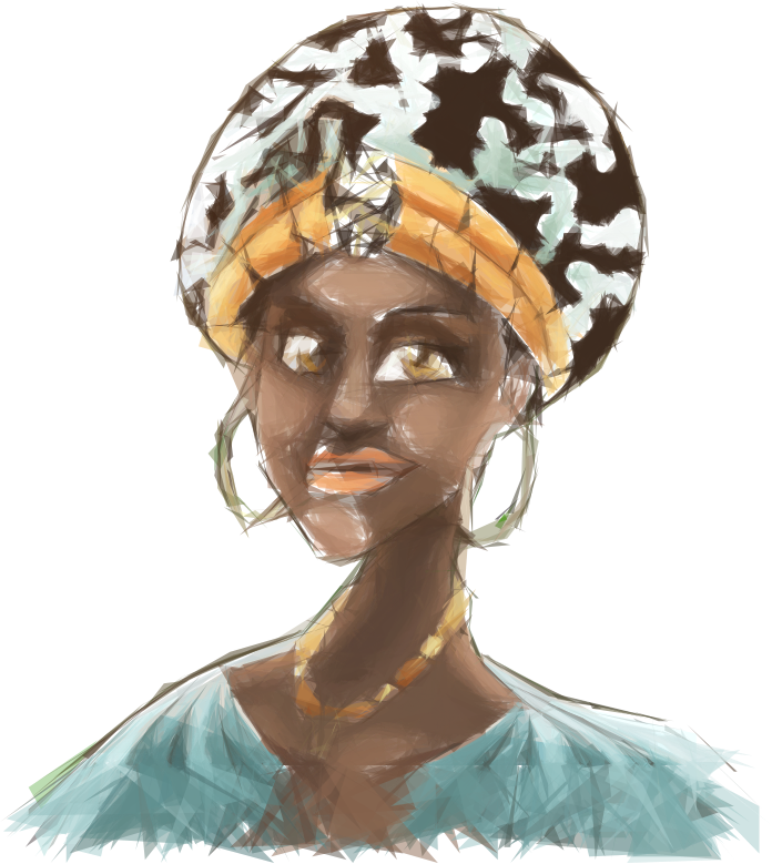 African Woman Illustration Geometric