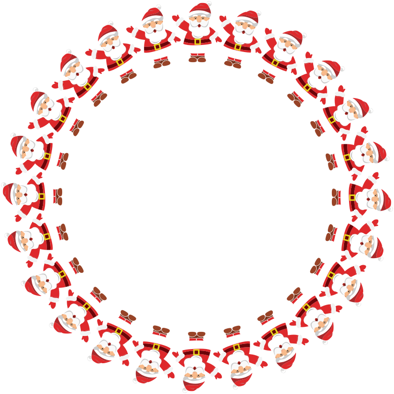 Santa Waving Frame