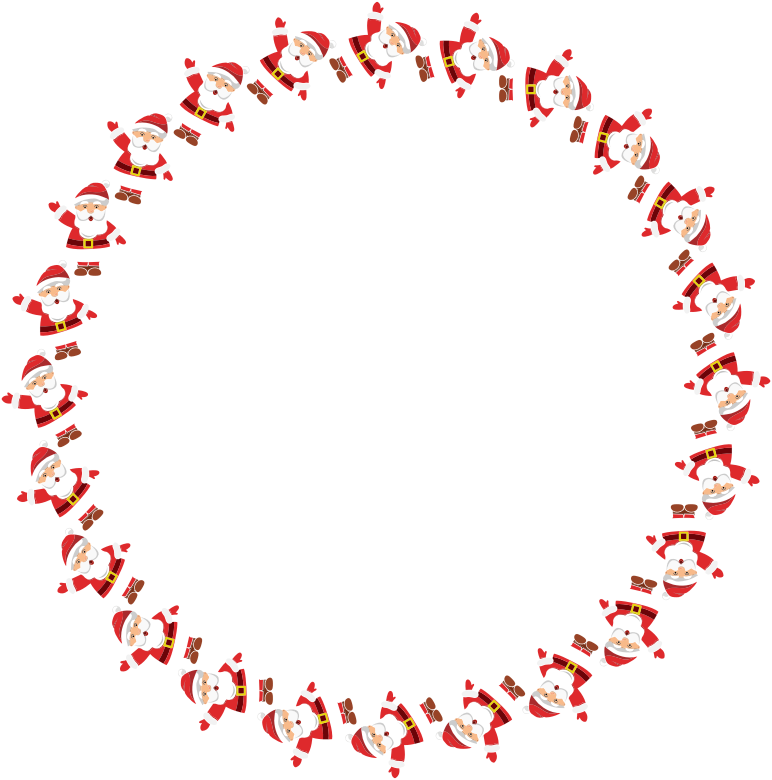 Santa Waving Frame Variation 2