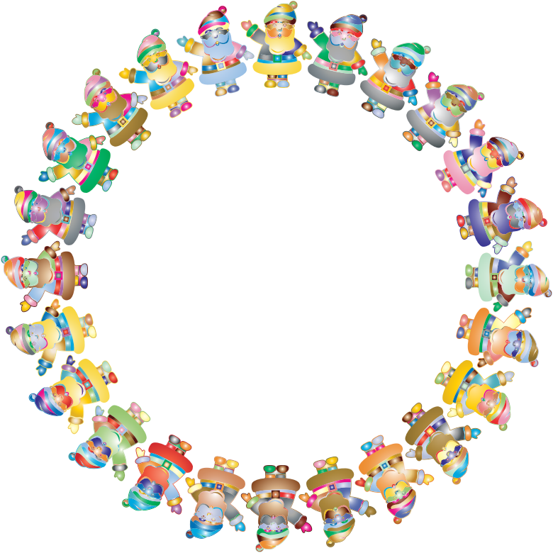 Santa Waving Frame Prismatic