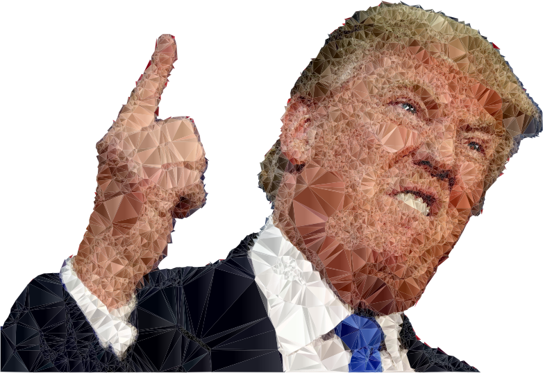 Fed Up Trump Low Poly