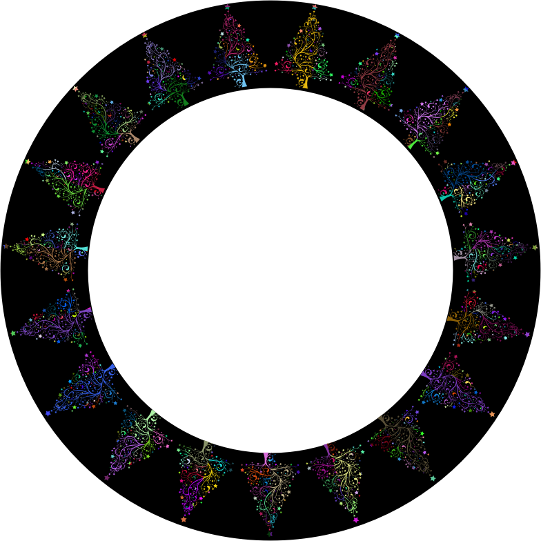 Starry Christmas Tree Frame Prismatic