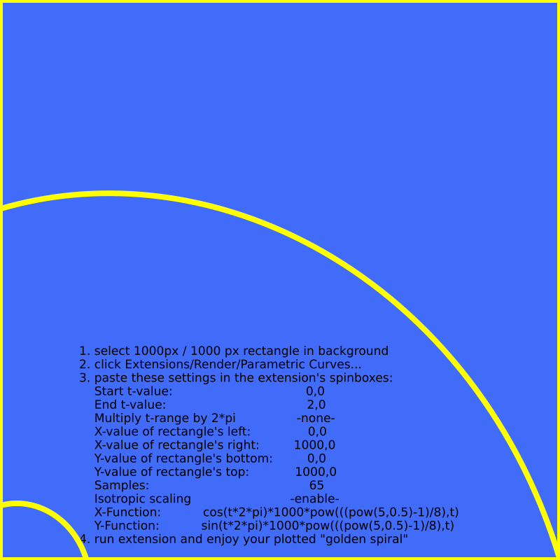 parametric golden spiral