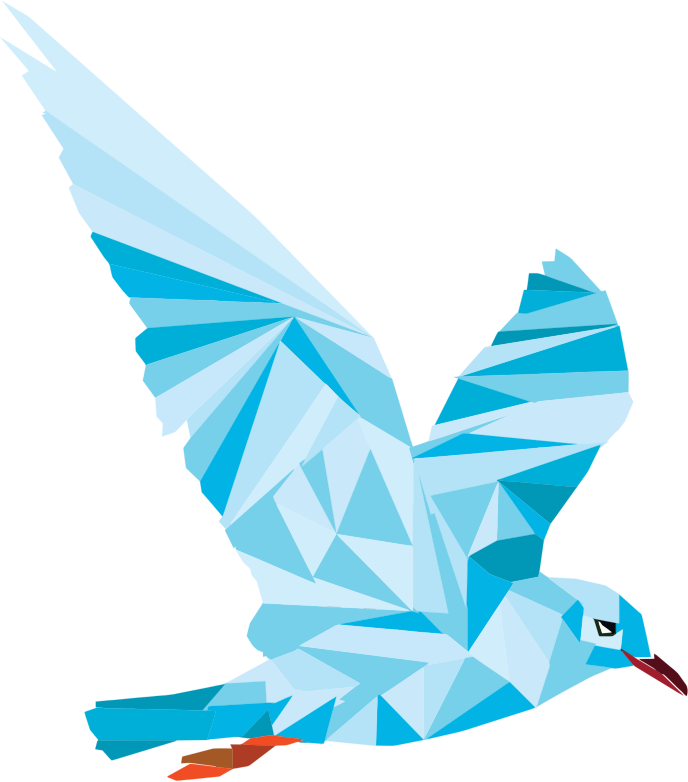 Low Poly Blue Bird