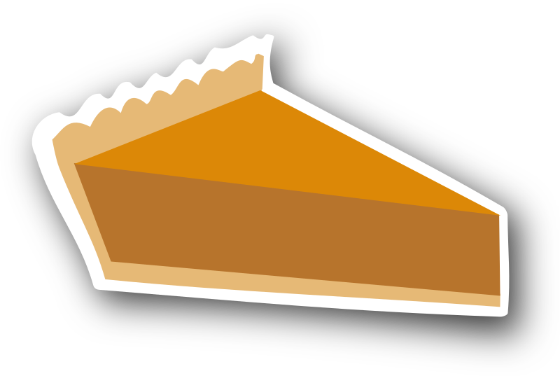 whole pumpkin pie clipart