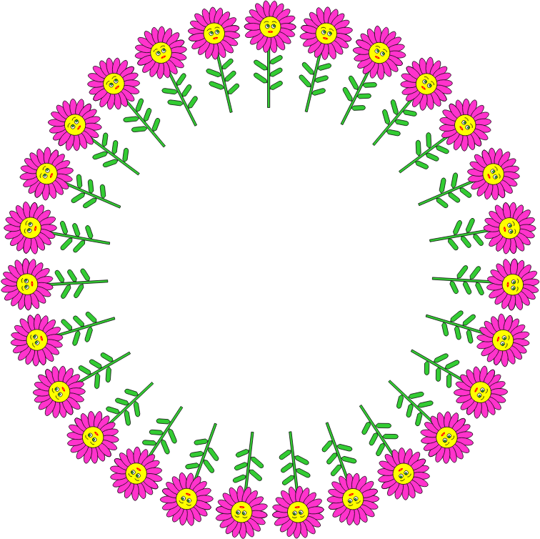 Anthropomorphic Flower Frame