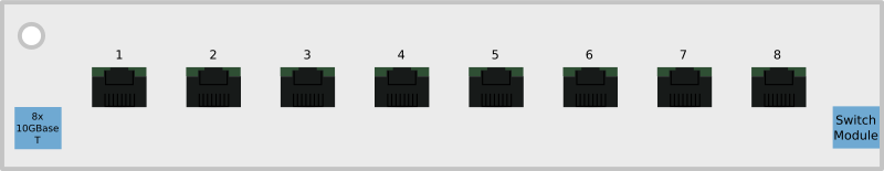 ProEdge Modular Network Switch - 8x10GBASE-T RJ45/8P8C switching module