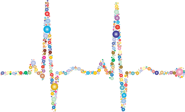 EKG Rhythm Circles Prismatic