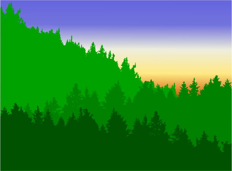 Forest Treeline Silhouette 3 - Openclipart