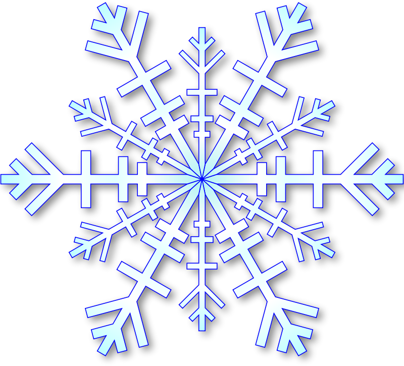 Lightblue Snowflake with shadow