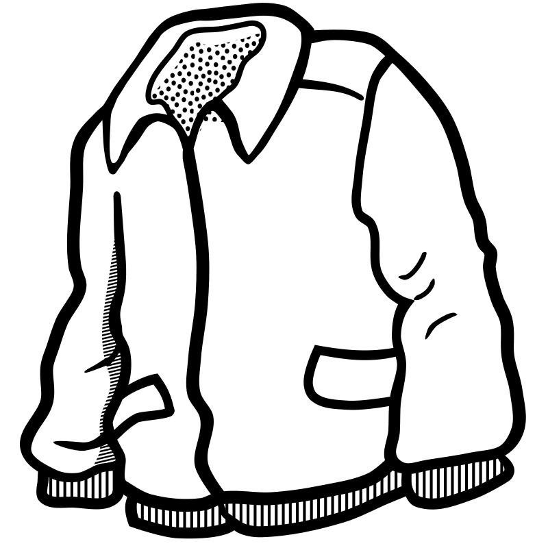jacket - lineart - Openclipart