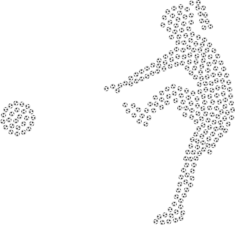 Girl Kicking Soccer Ball Silhouette Balls