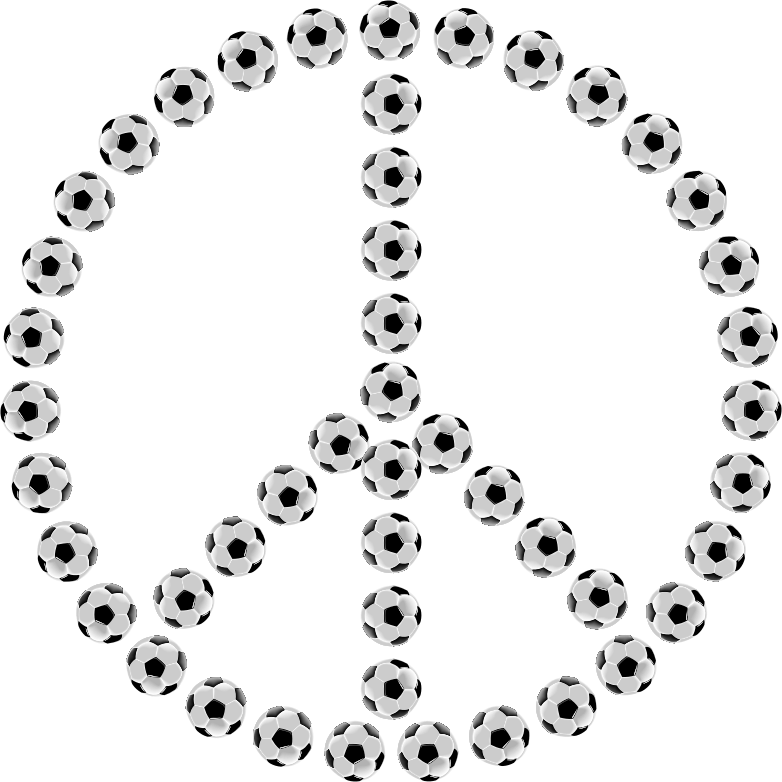 Soccer Ball Peace Sign