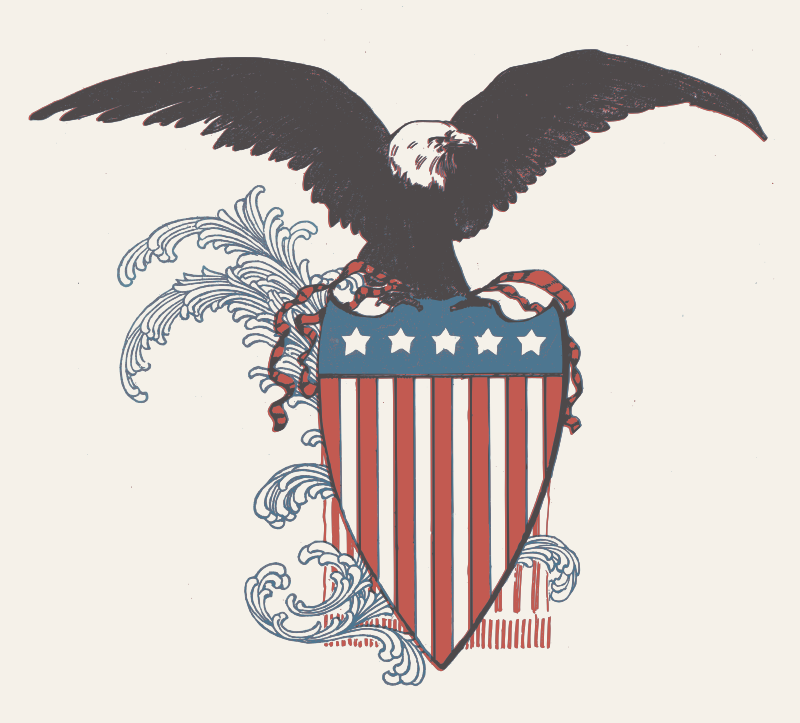 american flag shield eagle