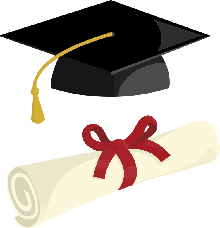 Graduation Cap And Diploma By Pinterastudio - Openclipart