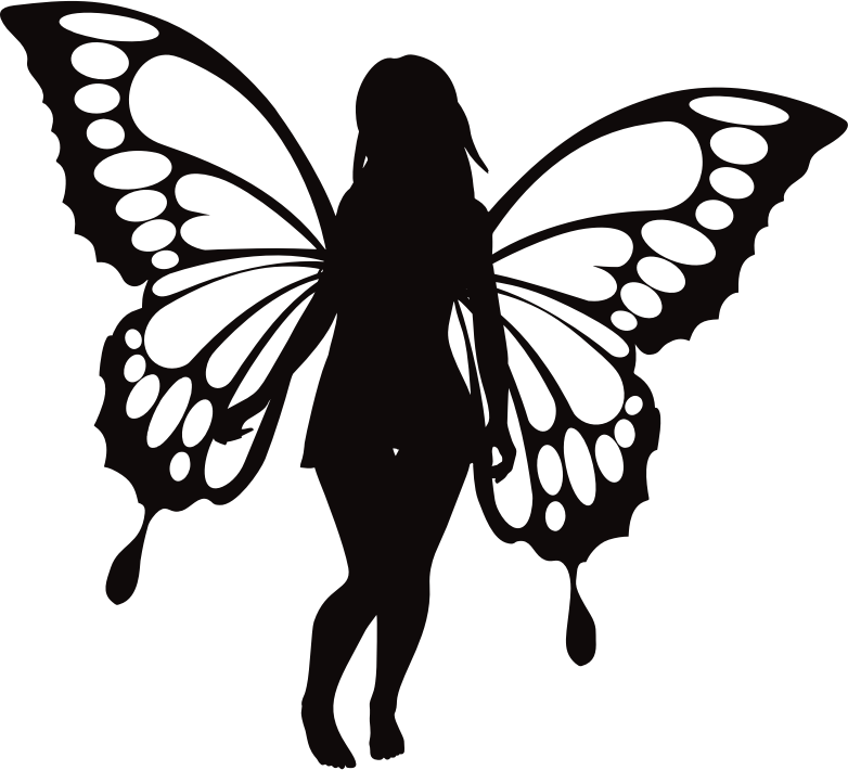Butterfly Woman Silhouette