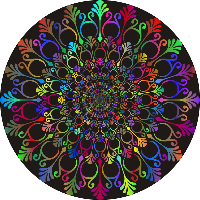 Art Deco Style Flourish Vortex Polyprismatic