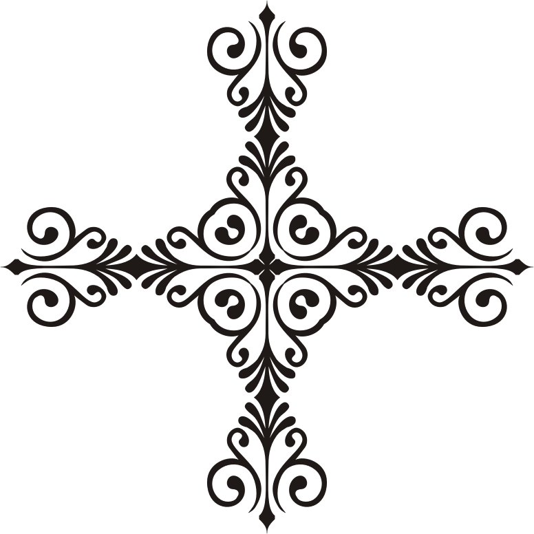 Art Deco Style Flourish Cross 2