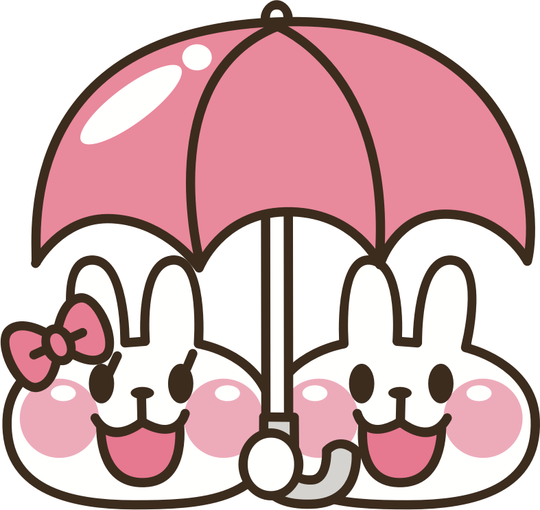 Rabbits with Umbrella